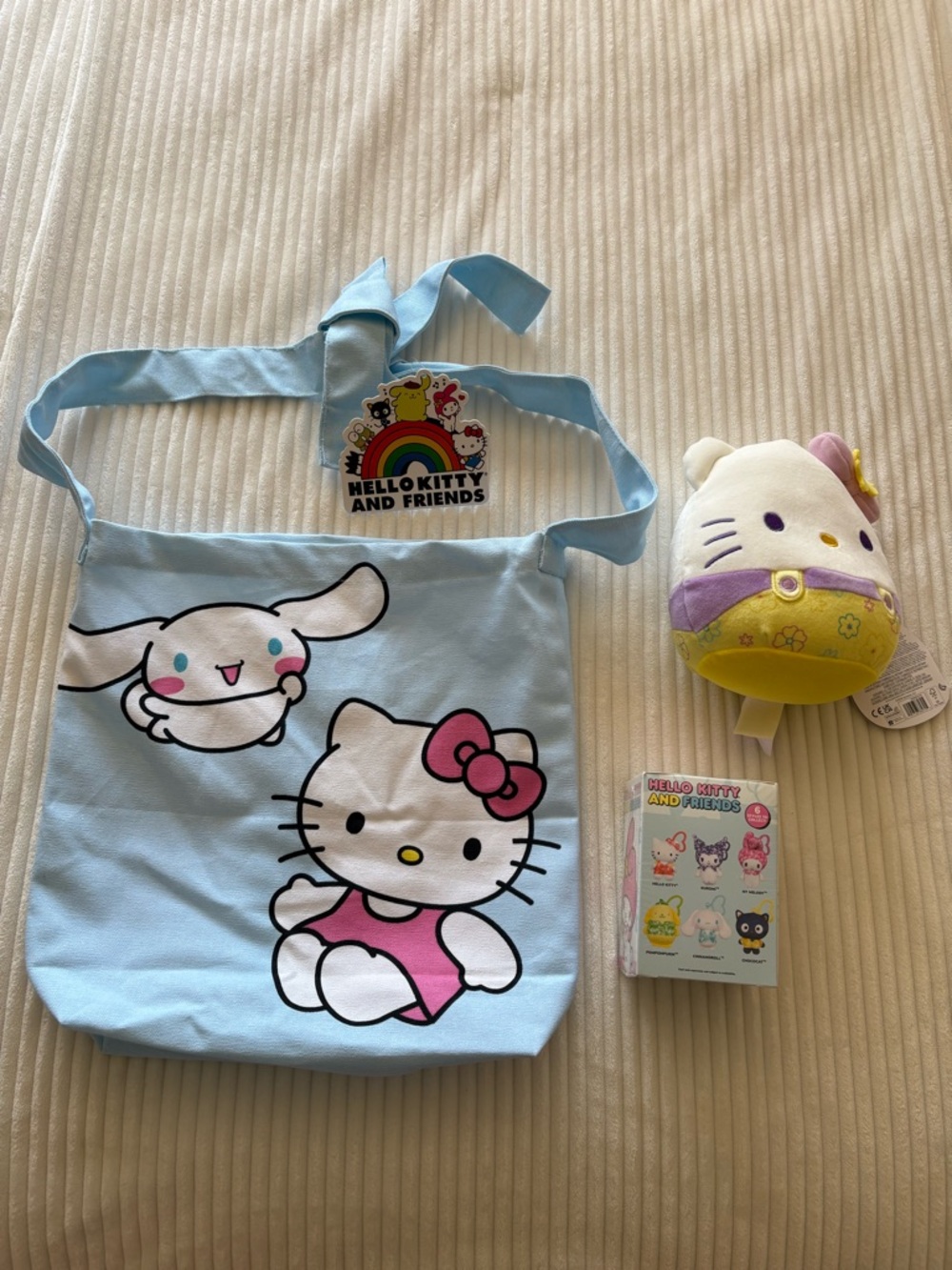 Hello Kitty and Friends Bundle Squishmallow Tote Bag Key Chain USA Exclusive